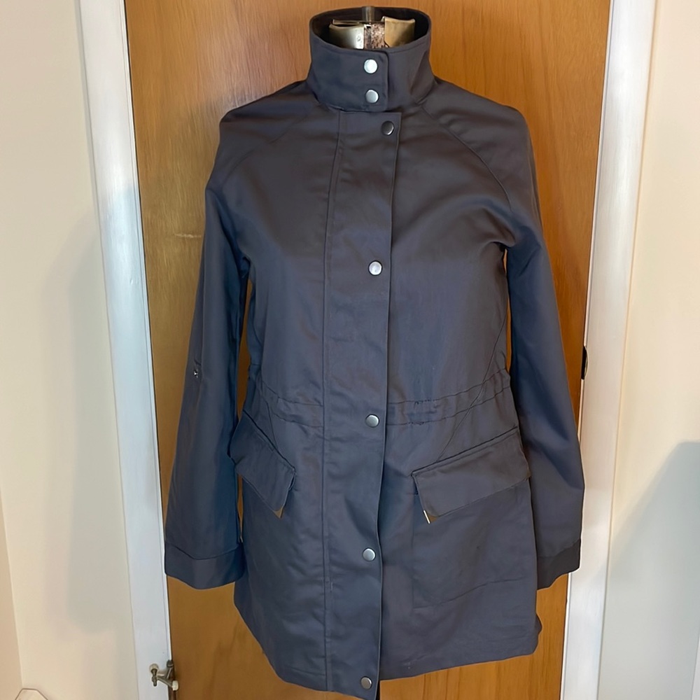 A New Day Womens Small Charcoal Gray Utility Bomber Jacket With Pockets
